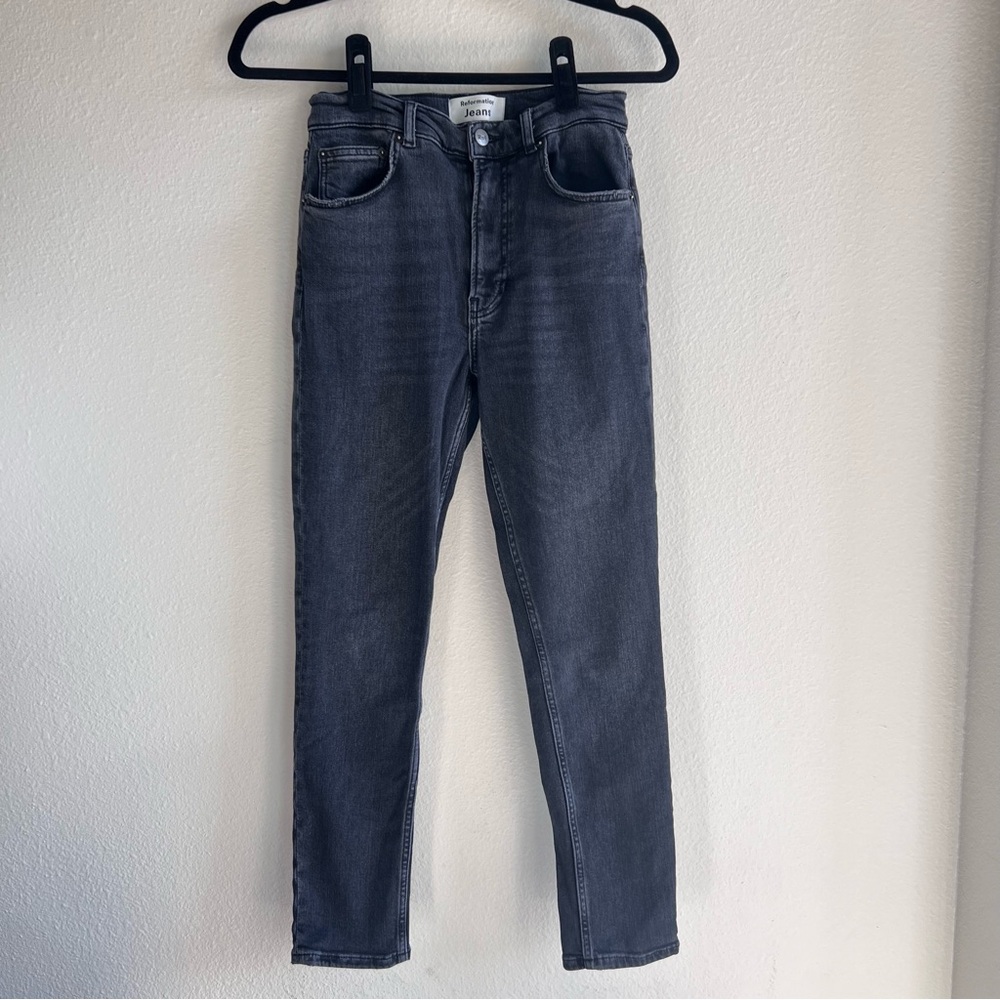 reformation • avalon faded black skinny jeans • size 26
